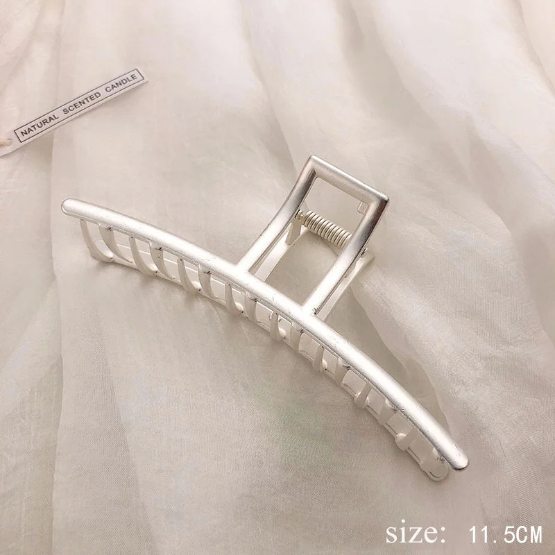 Simple Metal Geometric Hair Claw Clips Elegant Geometric Hair Accessories Cross Crab Bath Clip For Women Fashion Girl Headwear
