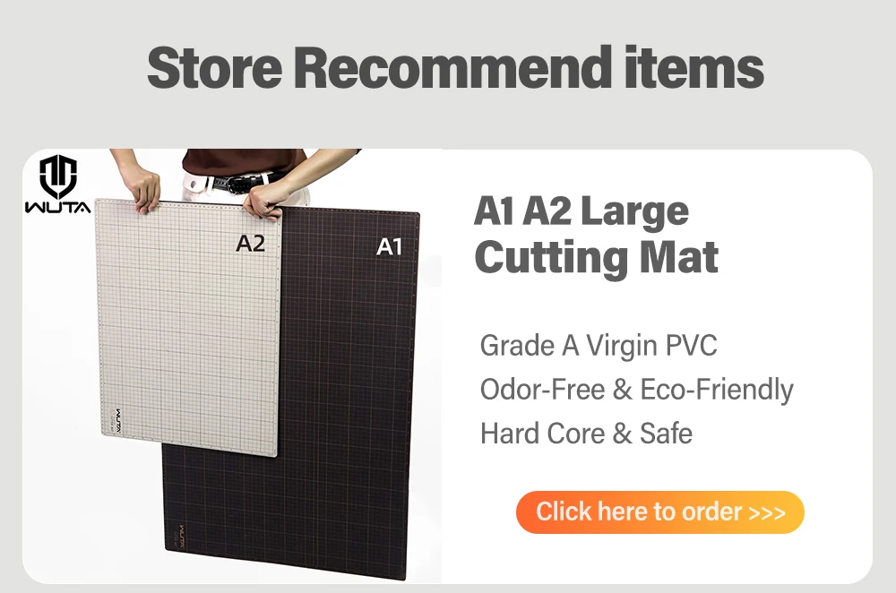 WUTA New Fabric Cutting Mat, Leather Cutting Board A1 A2 A3 A4 A5 Professional Self Healing Quality Double-Sided Craft Tool Set