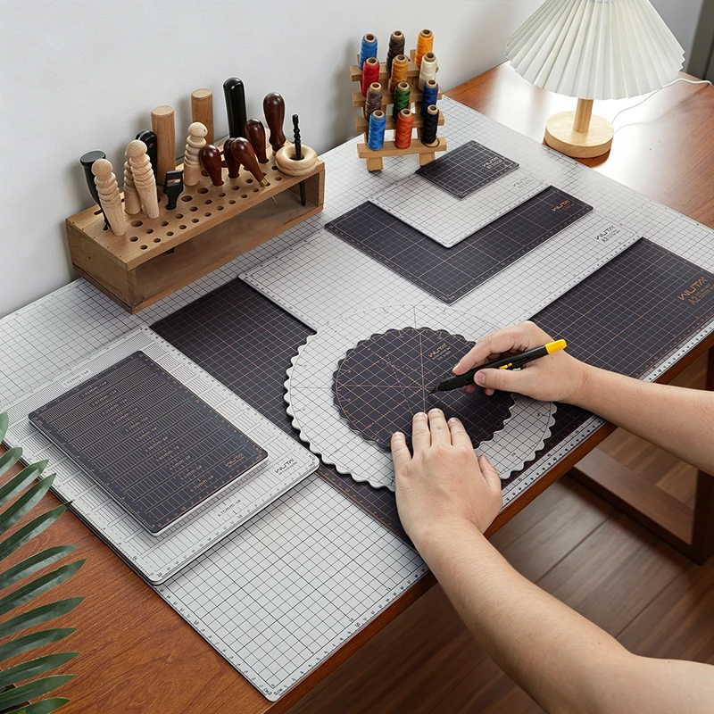 WUTA New Fabric Cutting Mat, Leather Cutting Board A1 A2 A3 A4 A5 Professional Self Healing Quality Double-Sided Craft Tool Set