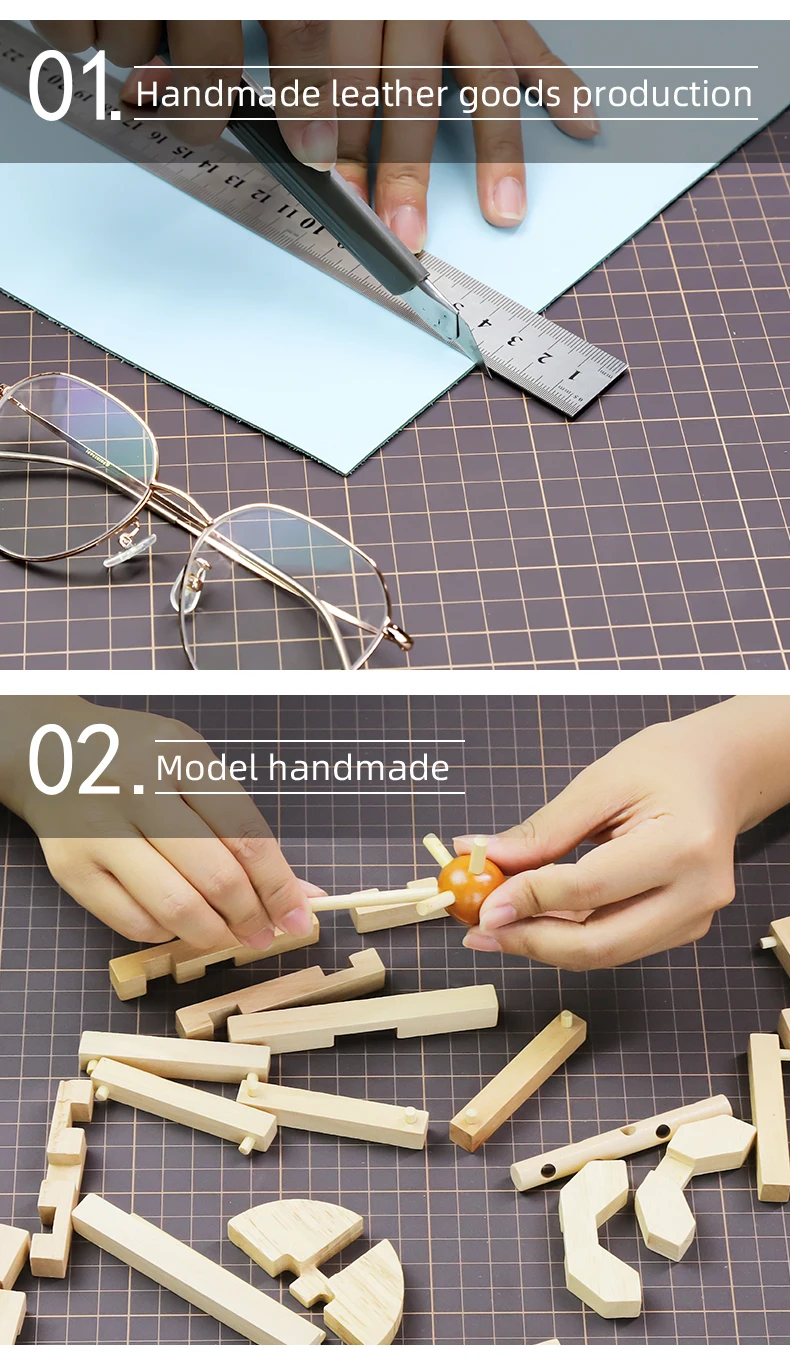 WUTA New Fabric Cutting Mat, Leather Cutting Board A1 A2 A3 A4 A5 Professional Self Healing Quality Double-Sided Craft Tool Set