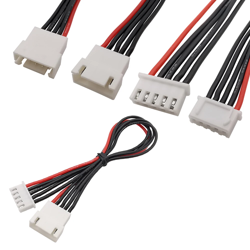 2/5Pcs JST-XH 2S 3S 4S 5S 6S 7S 8S LiPo Battery Balance Charger Extension Cable Balance Charging Wire 20CM 7.8Inch 22AWG