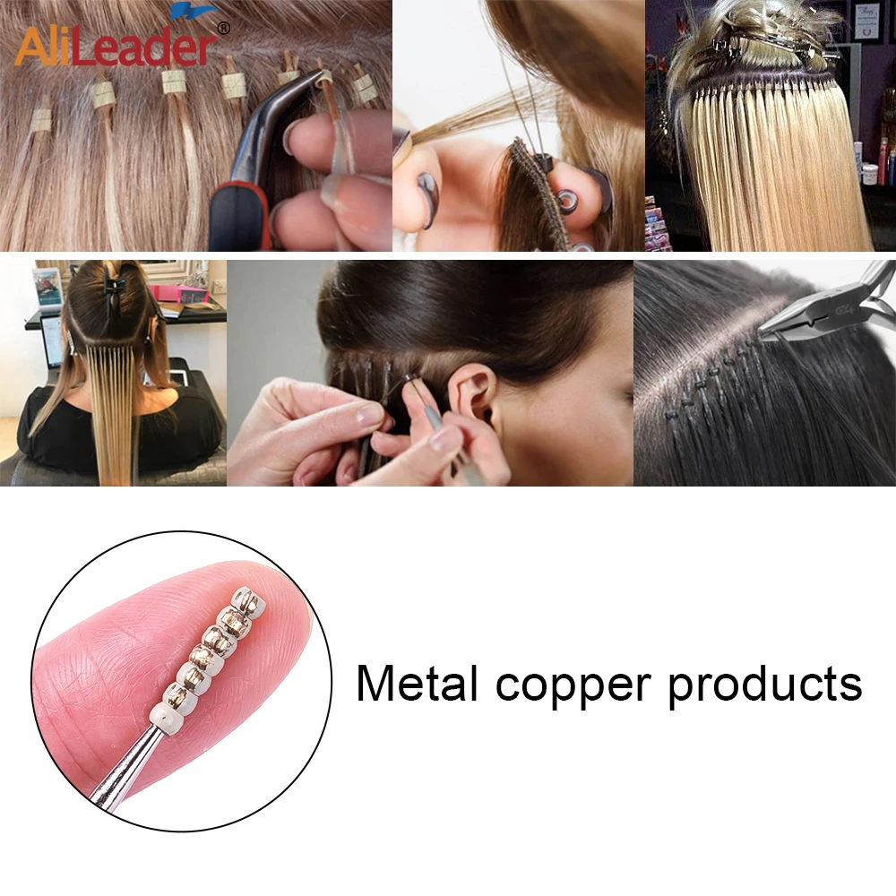 1000Pcs 2.5*1.5*2Mm Nano Copper Rings/Links/Beads Nano Copper Rings Without Silicone Nano Copper Hair Ring Hair Extensions Tool