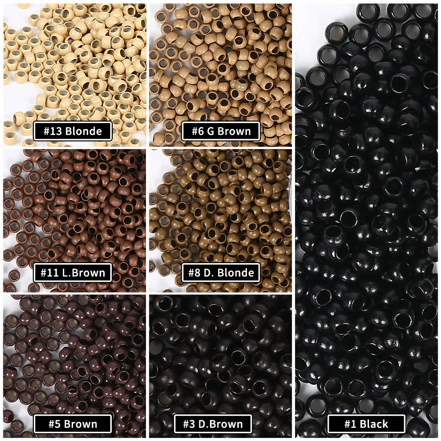 1000Pcs 2.5*1.5*2Mm Nano Copper Rings/Links/Beads Nano Copper Rings Without Silicone Nano Copper Hair Ring Hair Extensions Tool