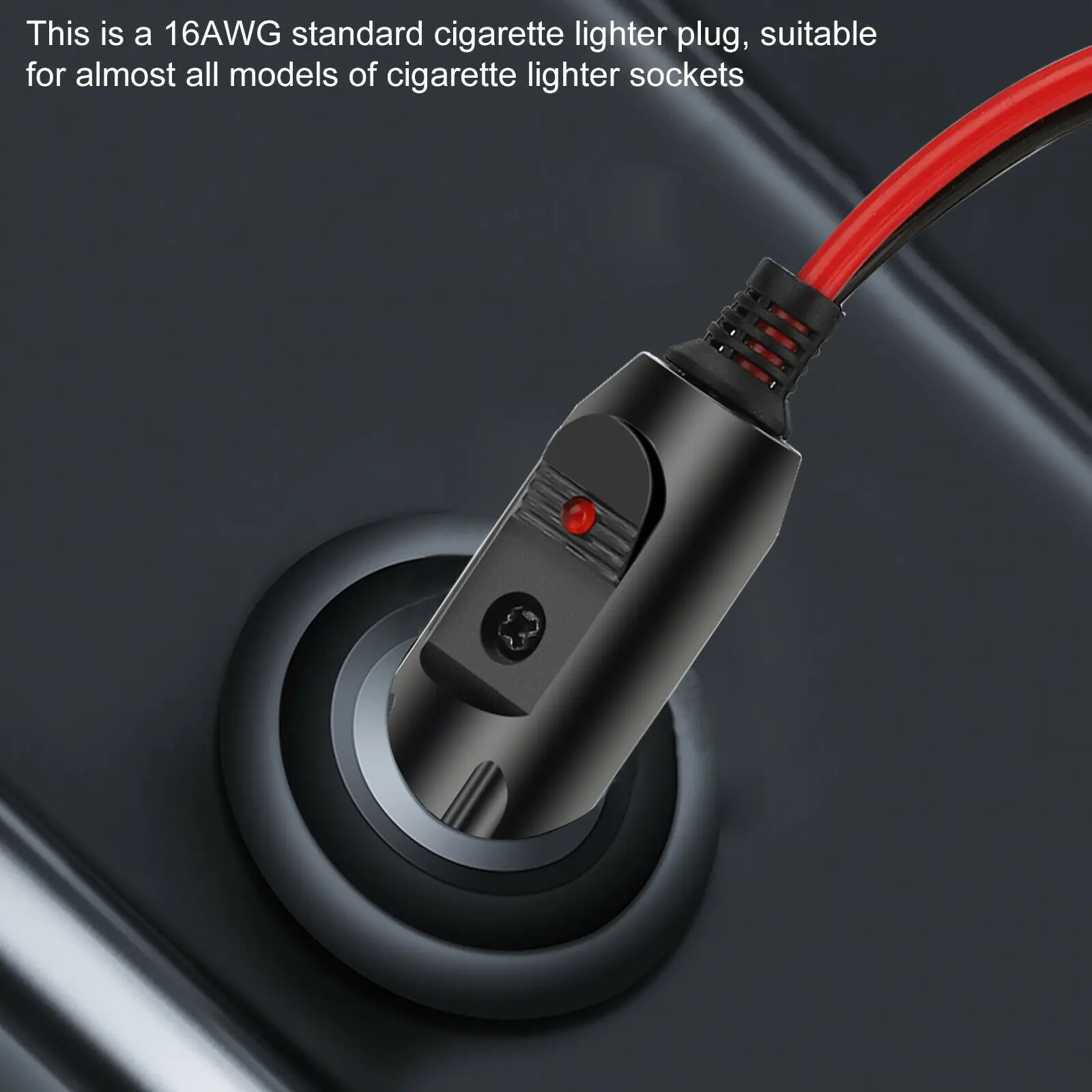 2Pcs 12V Male Car Cigarette Lighter Socket Plug Motorcycle Socket Power Charger Adapter Connector Fuse Converter Plug Hot Sell