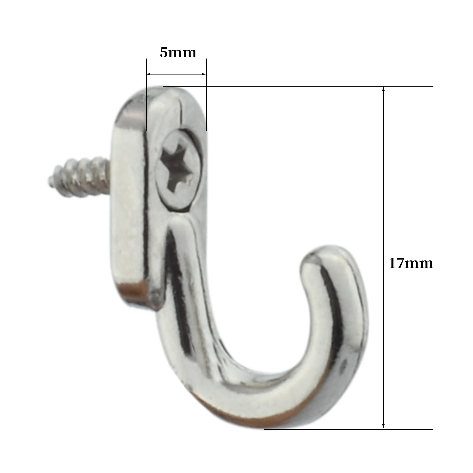20pcs Mini Alloy Hooks w/screws Wall Hangers 17mm/0.67in Vintage Black Silver Gold Kitchen Bathroom Key Towel Hat Coat Bag Mask