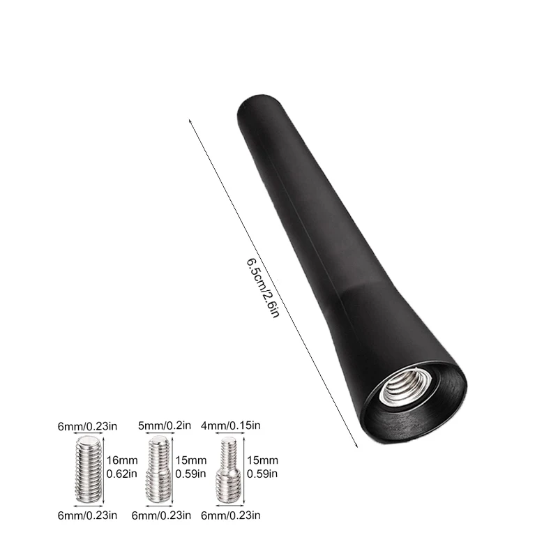 Car Antenna Mini Short Car Accessories Strong Radio Car Roof Fixer 6.5 Cm Long Car Universal with Screws