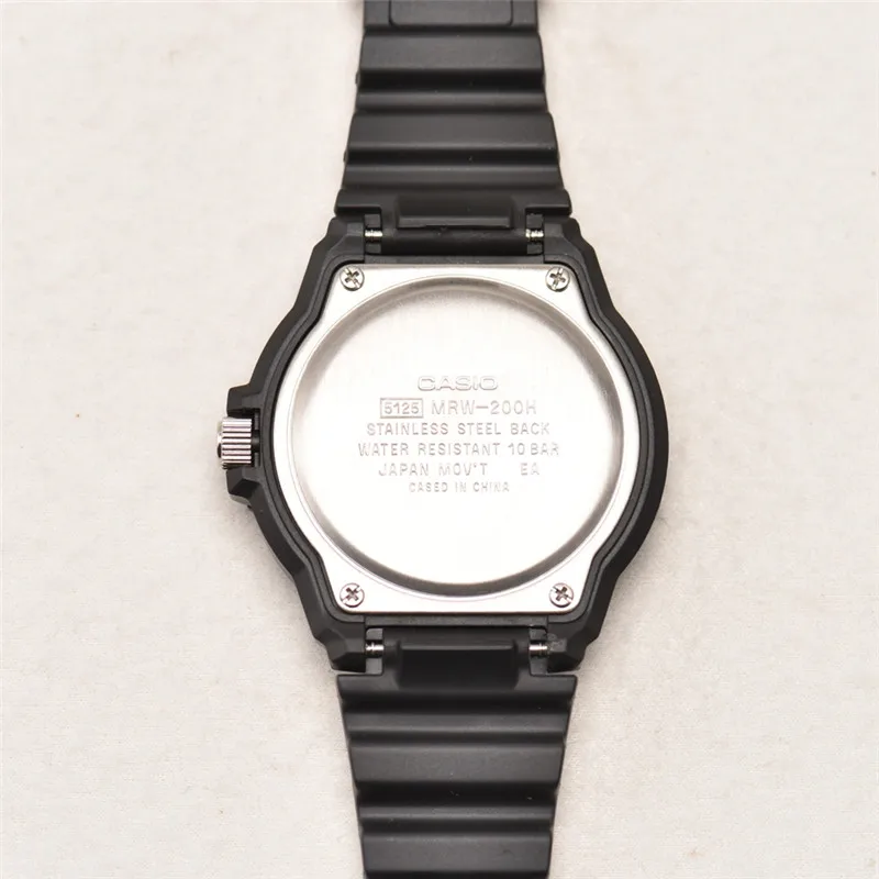 Resin Strap For Casio MRW-200H 18MM Watch Band Mens Sports Waterproof Black White Replacement Watch Accessories