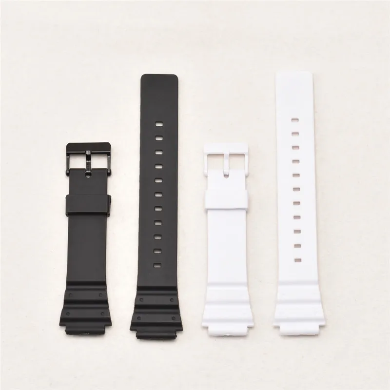 Resin Strap For Casio MRW-200H 18MM Watch Band Mens Sports Waterproof Black White Replacement Watch Accessories