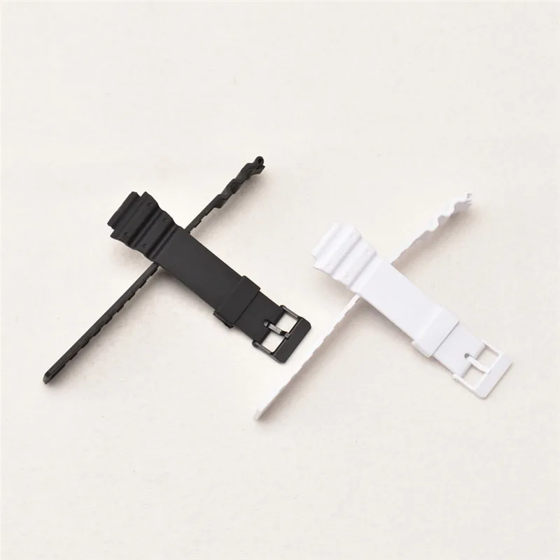 Resin Strap For Casio MRW-200H 18MM Watch Band Mens Sports Waterproof Black White Replacement Watch Accessories