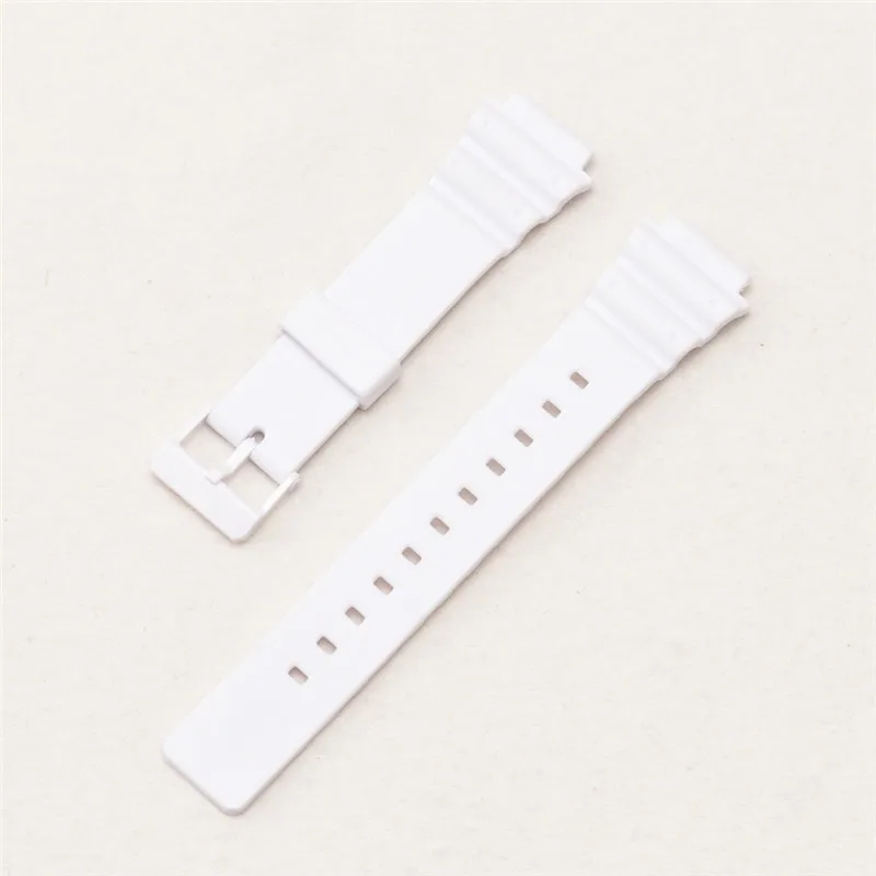 Resin Strap For Casio MRW-200H 18MM Watch Band Mens Sports Waterproof Black White Replacement Watch Accessories
