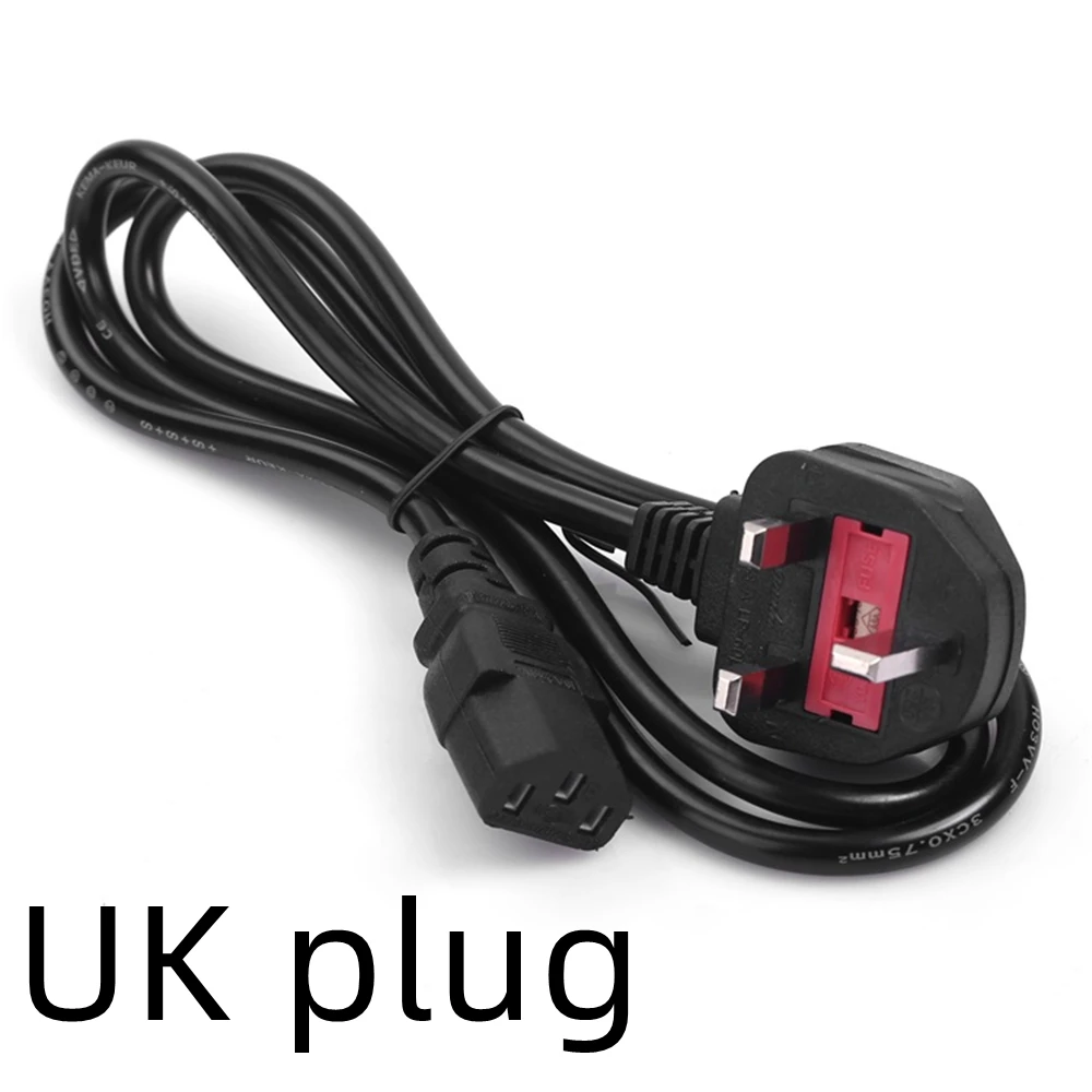 3PIN EU Power Cord US UK AU Plug IEC C13 Power Adapter Cable For Dell Desktop PC Monitor HP Epson Printer LG TV Projector