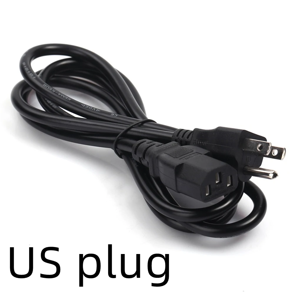 3PIN EU Power Cord US UK AU Plug IEC C13 Power Adapter Cable For Dell Desktop PC Monitor HP Epson Printer LG TV Projector