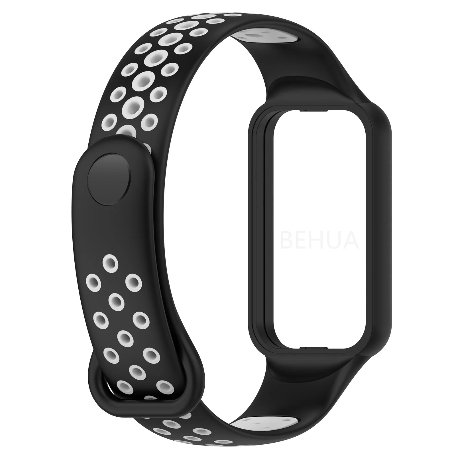 Fashion Silicone WatchStrap For Huami Amazfit Band 7 SmartWatch Band Bracelet Wristband For Amazfit band7 Strap Buckle +film