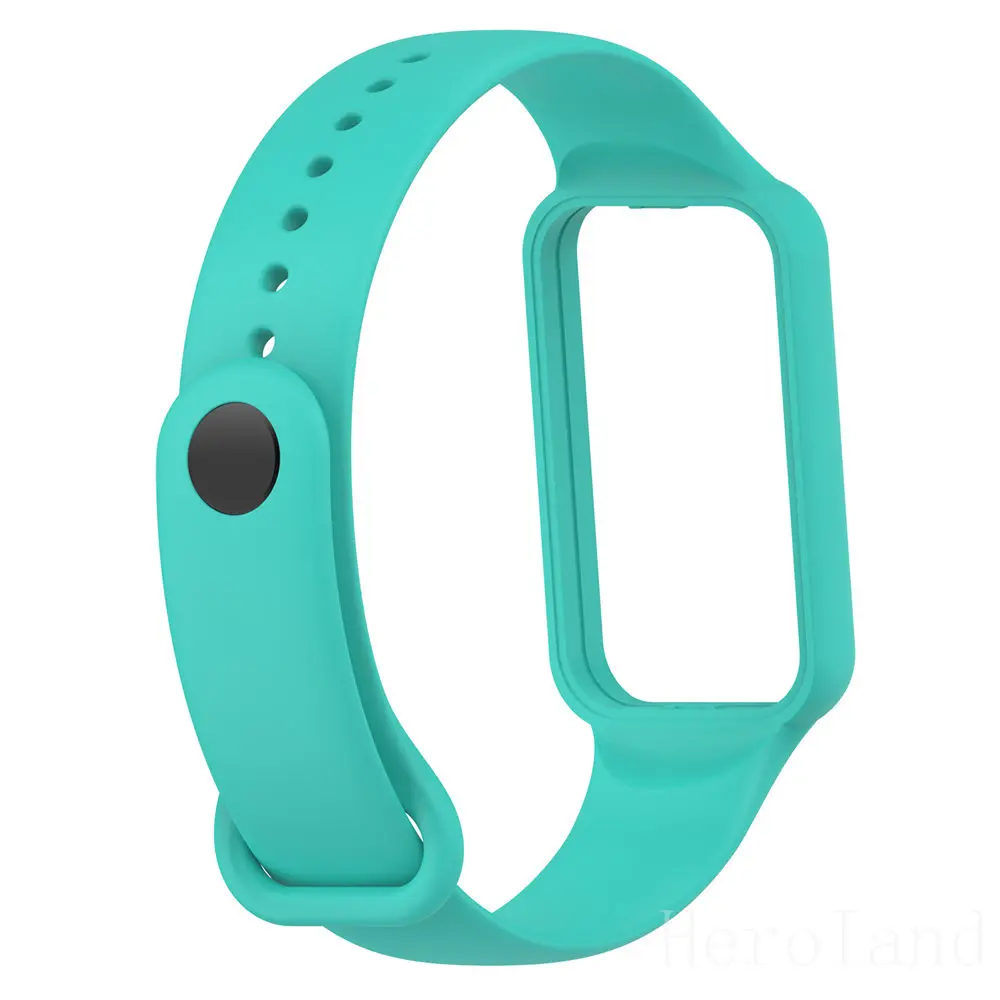 Fashion Silicone WatchStrap For Huami Amazfit Band 7 SmartWatch Band Bracelet Wristband For Amazfit band7 Strap Buckle +film