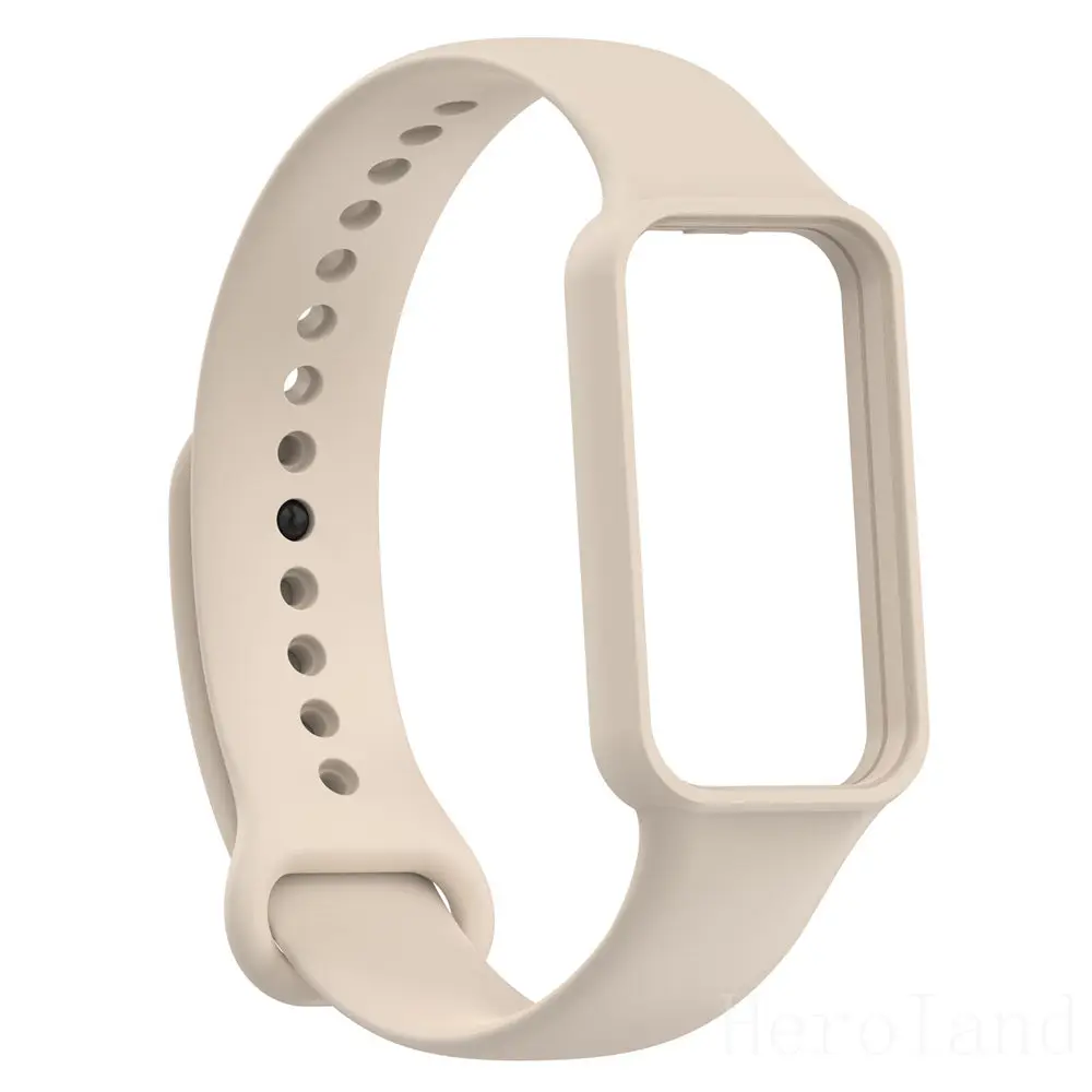Fashion Silicone WatchStrap For Huami Amazfit Band 7 SmartWatch Band Bracelet Wristband For Amazfit band7 Strap Buckle +film