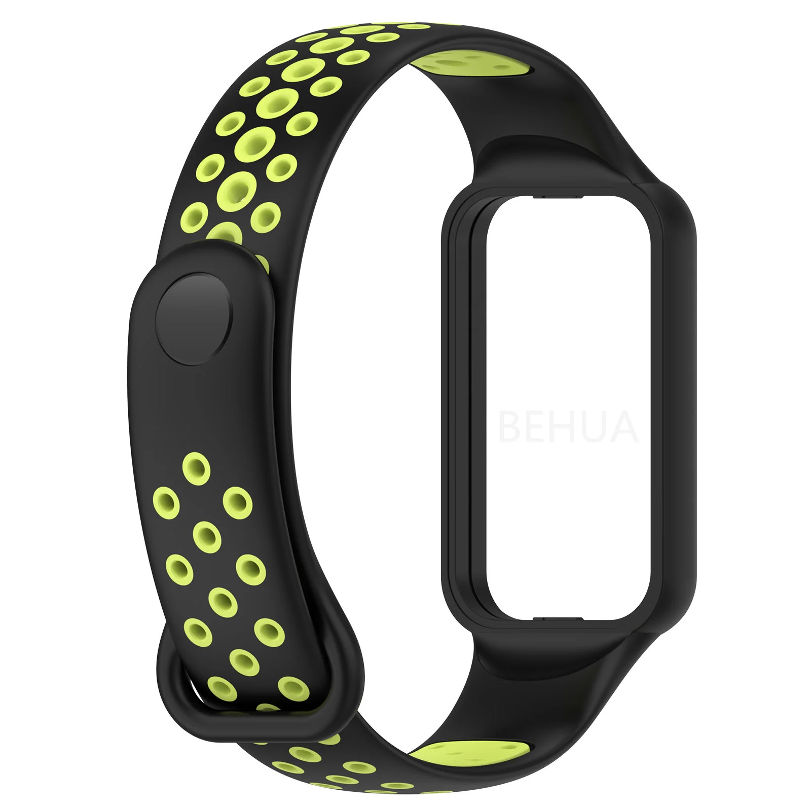 Fashion Silicone WatchStrap For Huami Amazfit Band 7 SmartWatch Band Bracelet Wristband For Amazfit band7 Strap Buckle +film