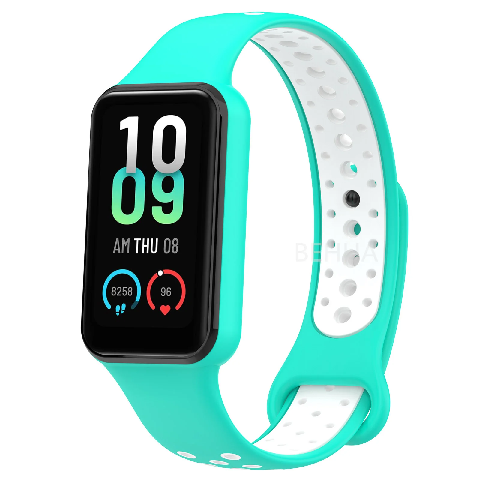 Fashion Silicone WatchStrap For Huami Amazfit Band 7 SmartWatch Band Bracelet Wristband For Amazfit band7 Strap Buckle +film