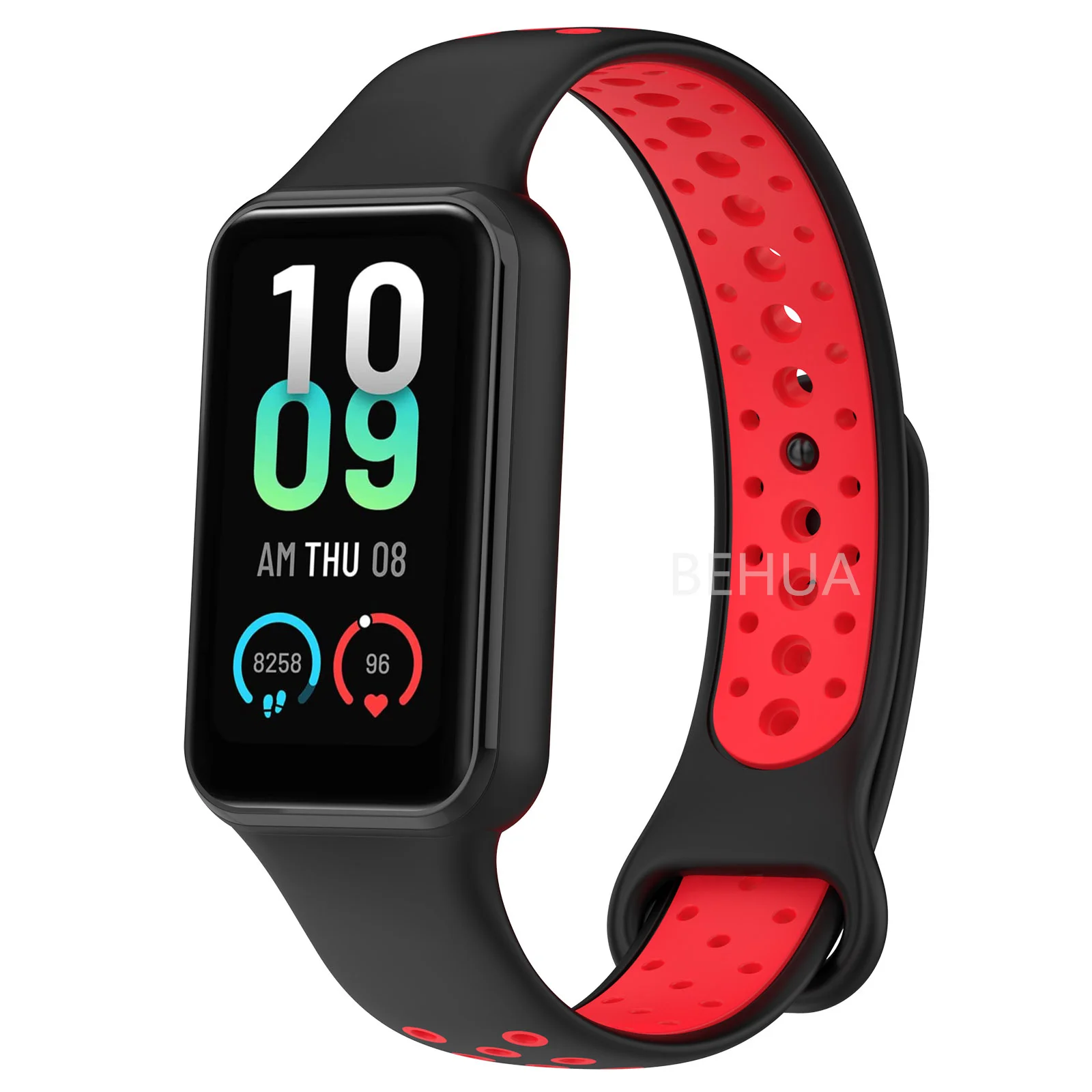 Fashion Silicone WatchStrap For Huami Amazfit Band 7 SmartWatch Band Bracelet Wristband For Amazfit band7 Strap Buckle +film