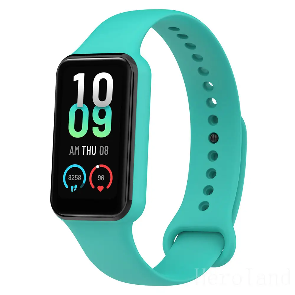 Fashion Silicone WatchStrap For Huami Amazfit Band 7 SmartWatch Band Bracelet Wristband For Amazfit band7 Strap Buckle +film