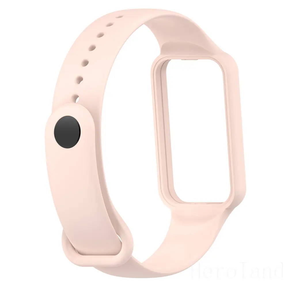 Fashion Silicone WatchStrap For Huami Amazfit Band 7 SmartWatch Band Bracelet Wristband For Amazfit band7 Strap Buckle +film