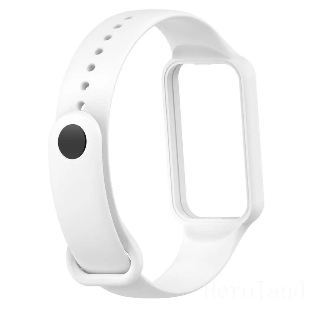Fashion Silicone WatchStrap For Huami Amazfit Band 7 SmartWatch Band Bracelet Wristband For Amazfit band7 Strap Buckle +film
