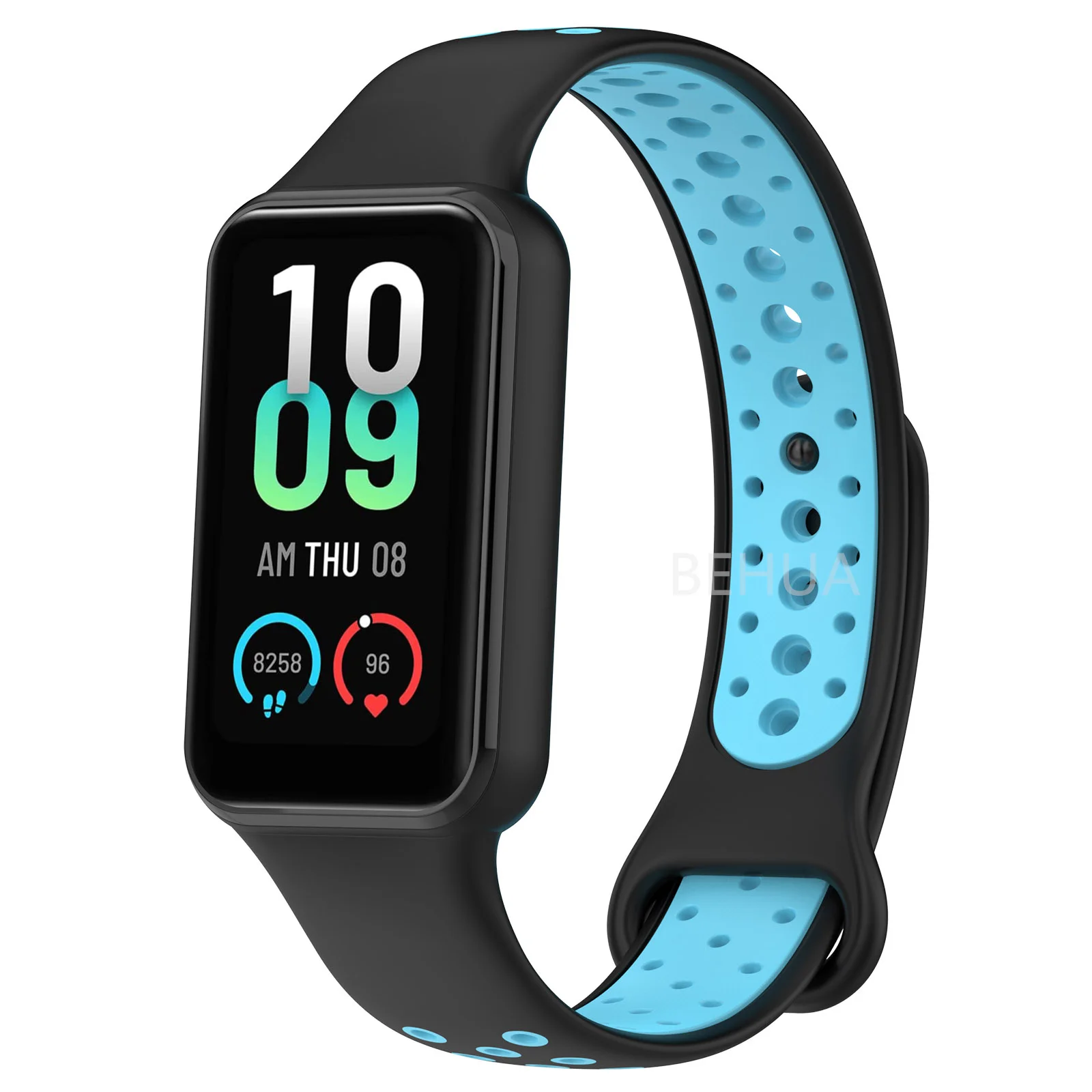 Fashion Silicone WatchStrap For Huami Amazfit Band 7 SmartWatch Band Bracelet Wristband For Amazfit band7 Strap Buckle +film