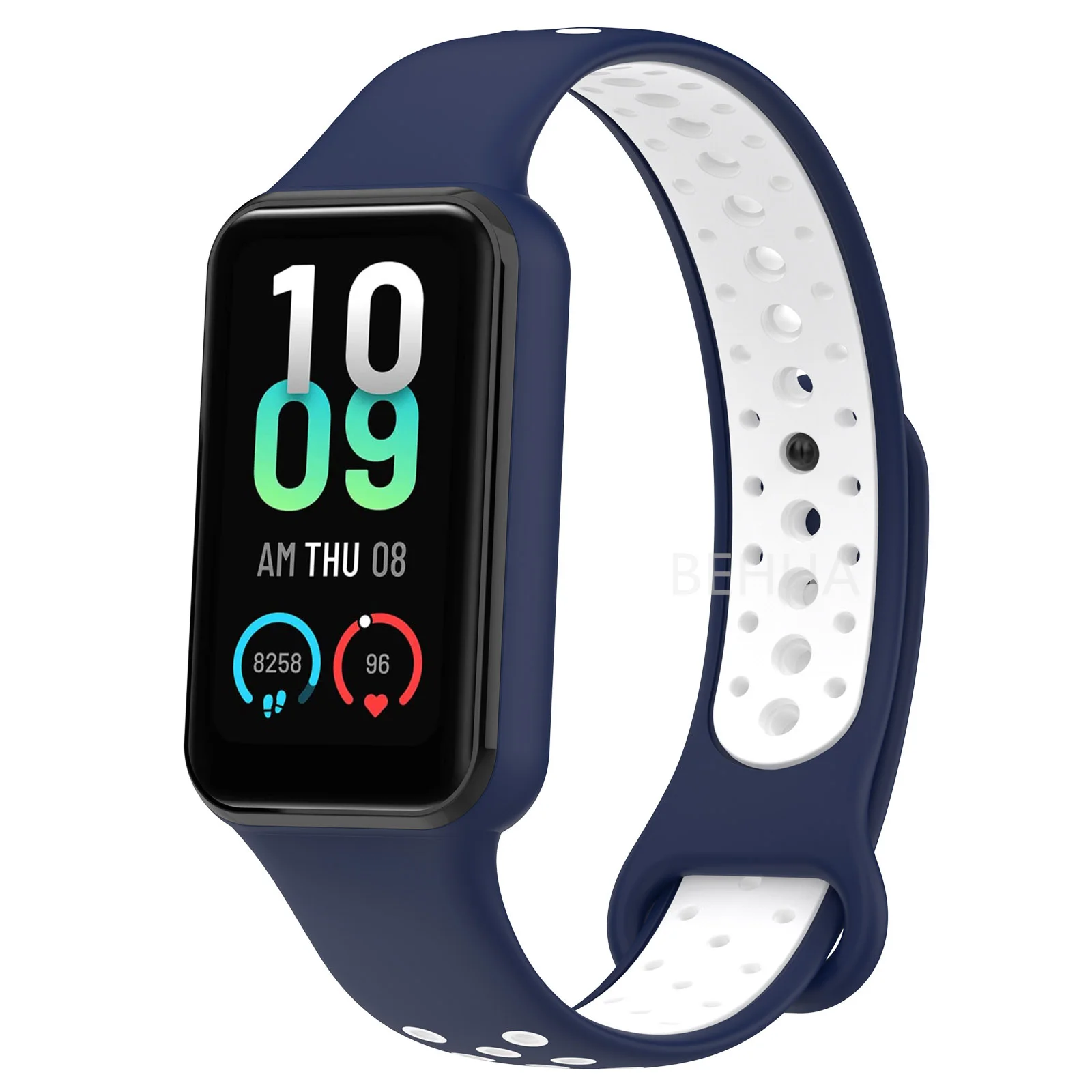 Fashion Silicone WatchStrap For Huami Amazfit Band 7 SmartWatch Band Bracelet Wristband For Amazfit band7 Strap Buckle +film