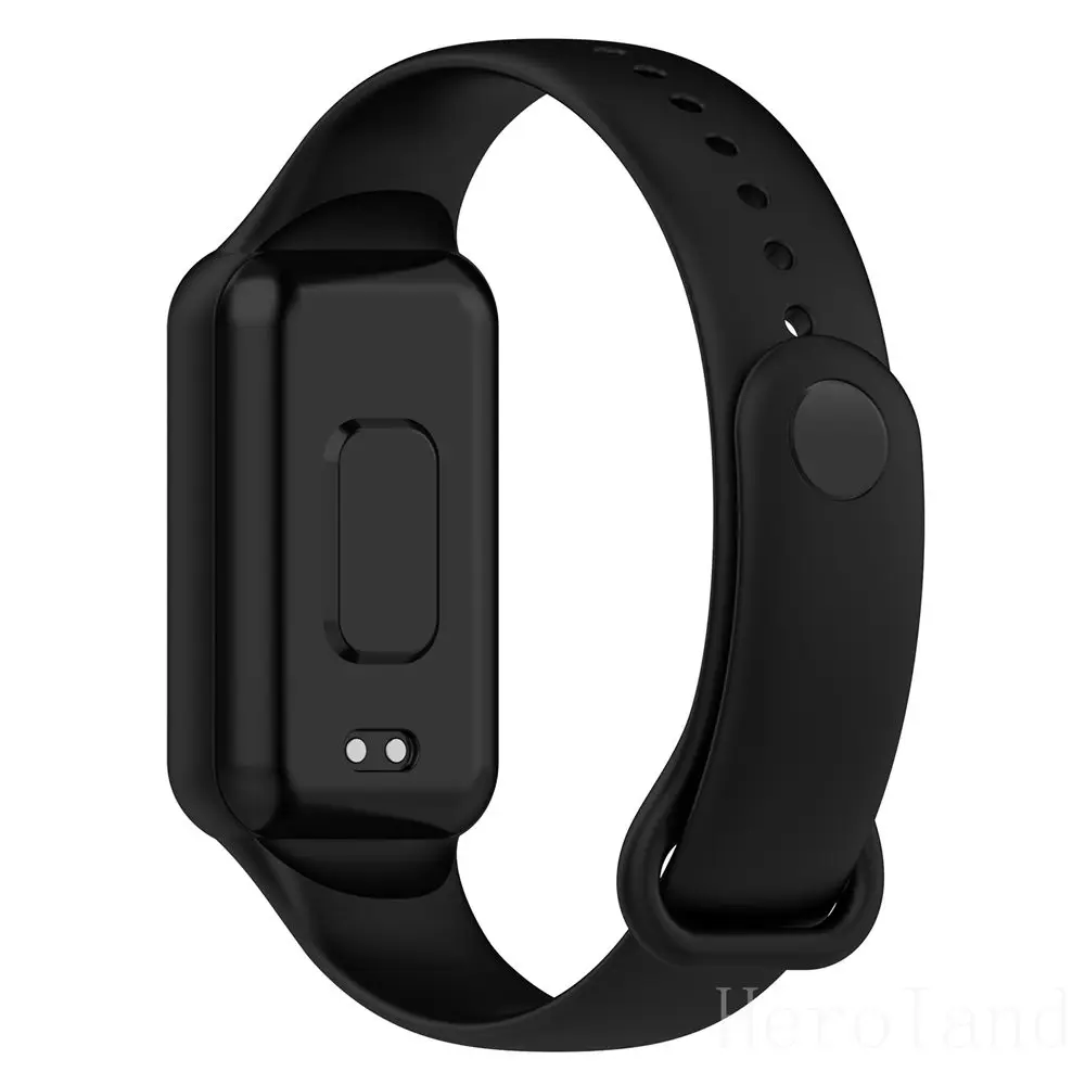 Fashion Silicone WatchStrap For Huami Amazfit Band 7 SmartWatch Band Bracelet Wristband For Amazfit band7 Strap Buckle +film