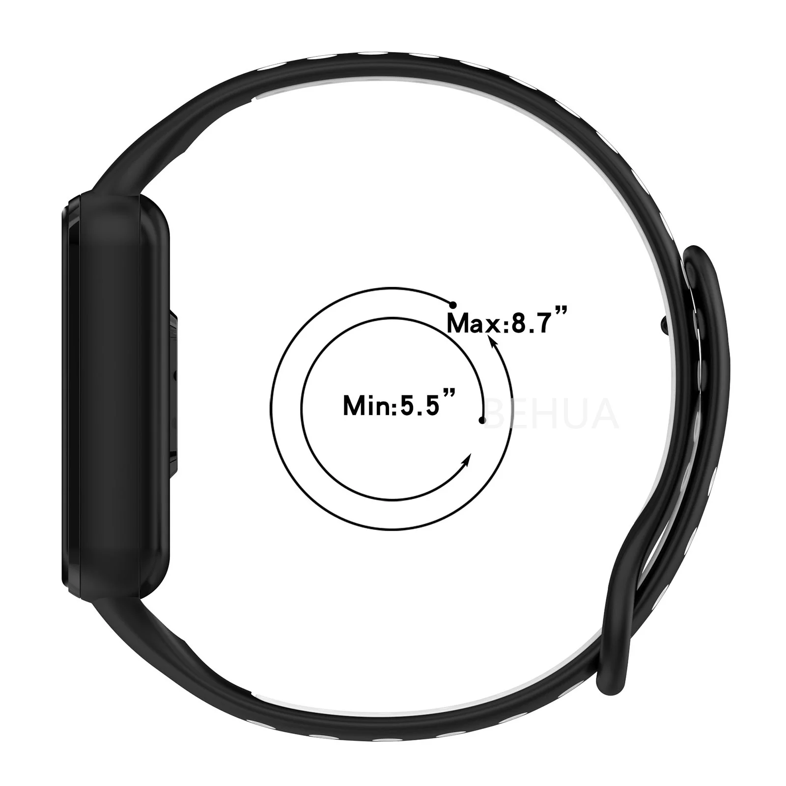 Fashion Silicone WatchStrap For Huami Amazfit Band 7 SmartWatch Band Bracelet Wristband For Amazfit band7 Strap Buckle +film