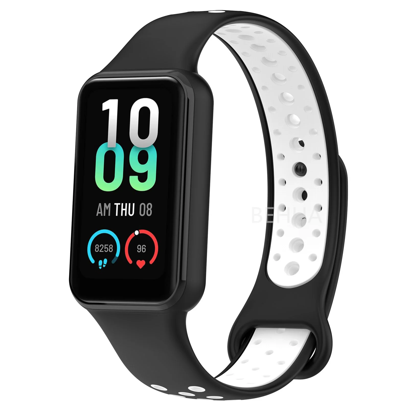 Fashion Silicone WatchStrap For Huami Amazfit Band 7 SmartWatch Band Bracelet Wristband For Amazfit band7 Strap Buckle +film