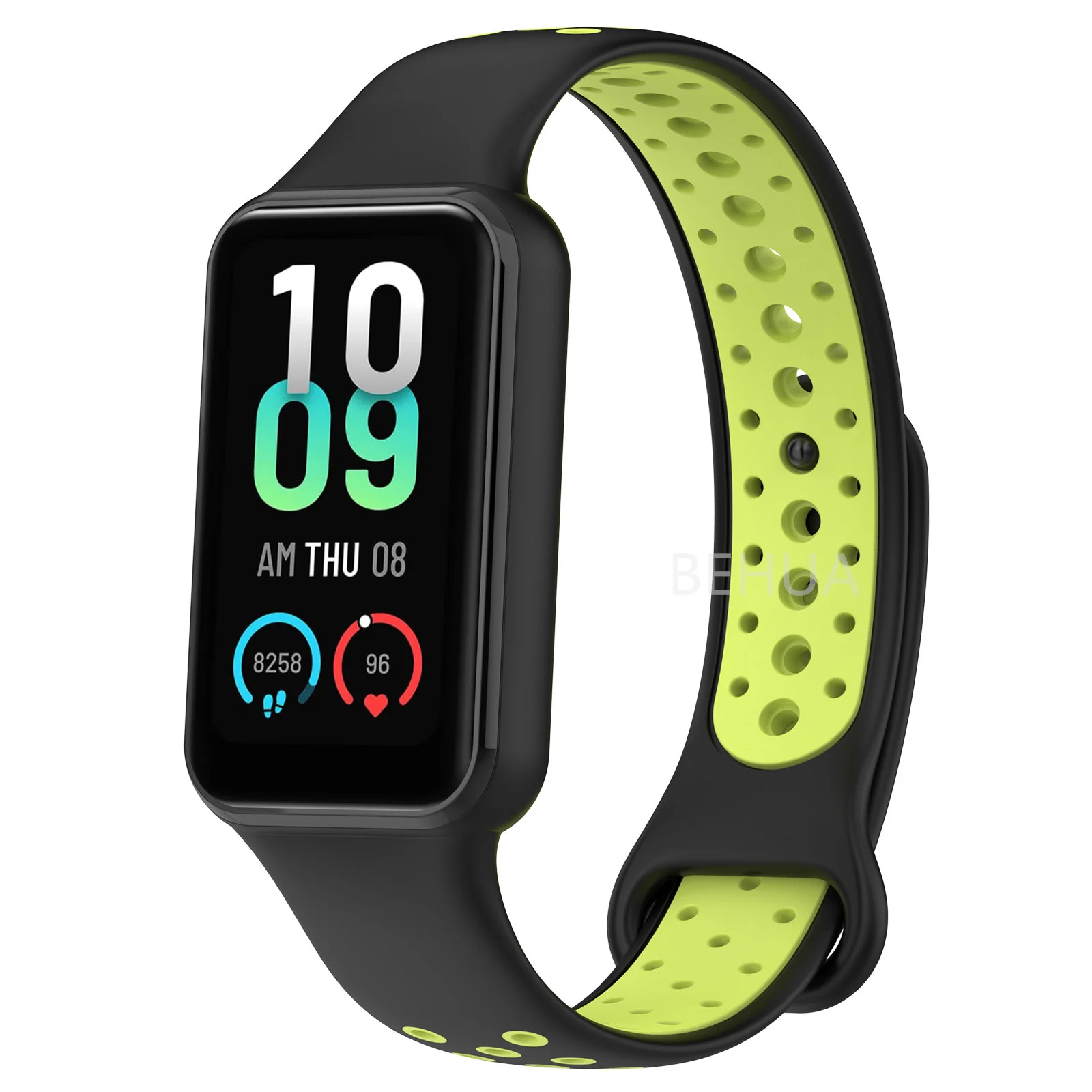 Fashion Silicone WatchStrap For Huami Amazfit Band 7 SmartWatch Band Bracelet Wristband For Amazfit band7 Strap Buckle +film