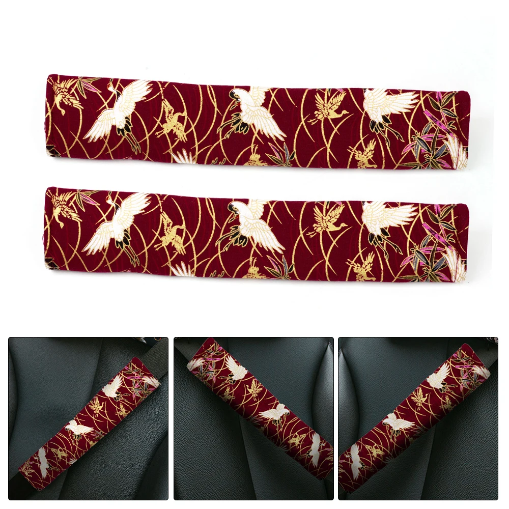 RASTP-Universal 2PCS Car Seat Belt Cover Auto Seat Belt Covers JDM Style Fabric Protector Safety Belts Shoulder Pad RS-BAG078