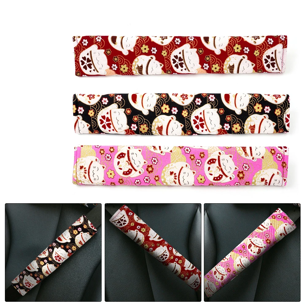 RASTP-Universal 2PCS Car Seat Belt Cover Auto Seat Belt Covers JDM Style Fabric Protector Safety Belts Shoulder Pad RS-BAG078