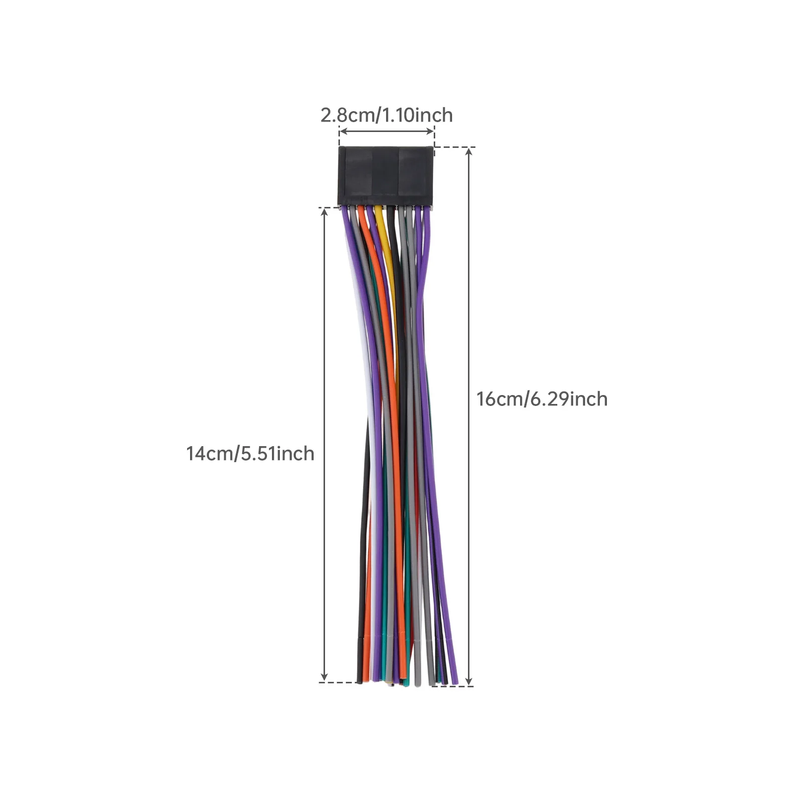 12V 20pin Car CD / DVD Radio Stereo Wire Harness Cable Cord Connector Adapter Fit for Dual XDVD156BT / XDVD176BT / XDVD276BT