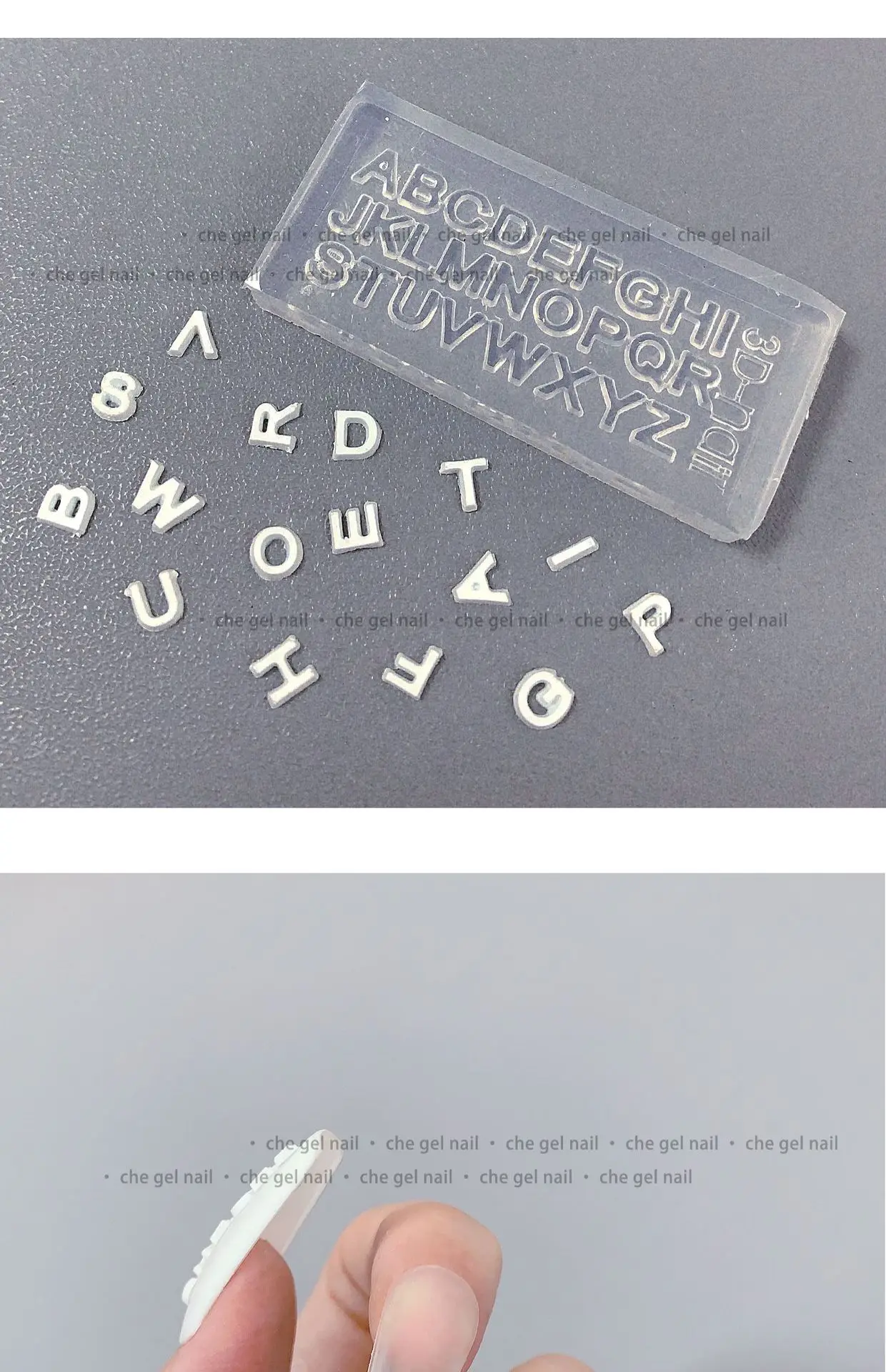 1PC 3D Silicone Nail Carving Mold English Letters Mould Stamping Design Gel Stencils DIY Manicure Accessory Tools Multi-Designs