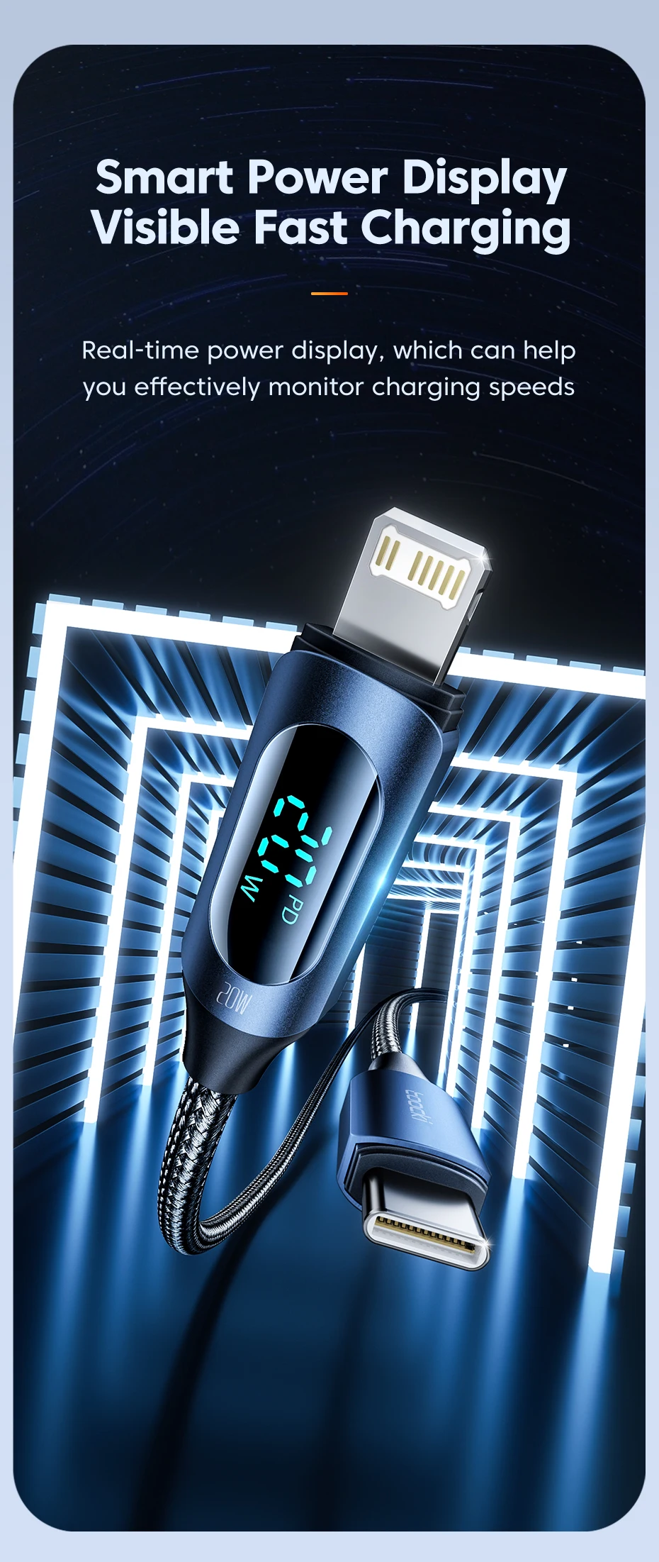 Toocki USB C To Lighting Cable For iPhone 14 13 12 Pro Max X 8 Plus PD 20W Fast Charger Type-c to Lighting Data Cord For iPad