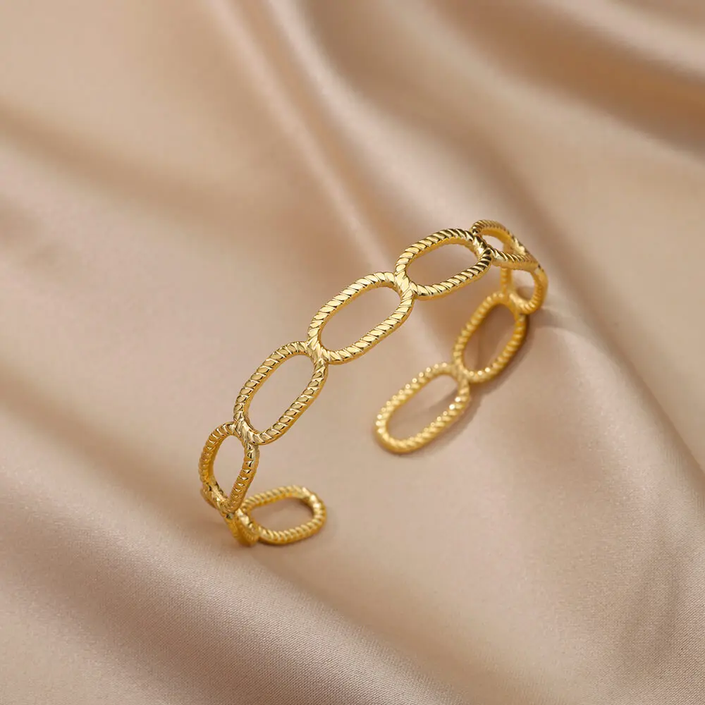 Vintage Snake Bangle Bracelet For Women Stainless Steel Snake Opening Bangle Animal Aesthetic Fashion Jewelry pulseras mujer