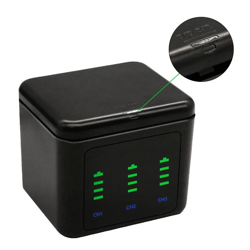 2800mAh Battery For GoPro Hero 10 11 2800 mAh Battery 3 Ways Fast Charger Box TF Card Storage For GoPro Hero 9 Accessories
