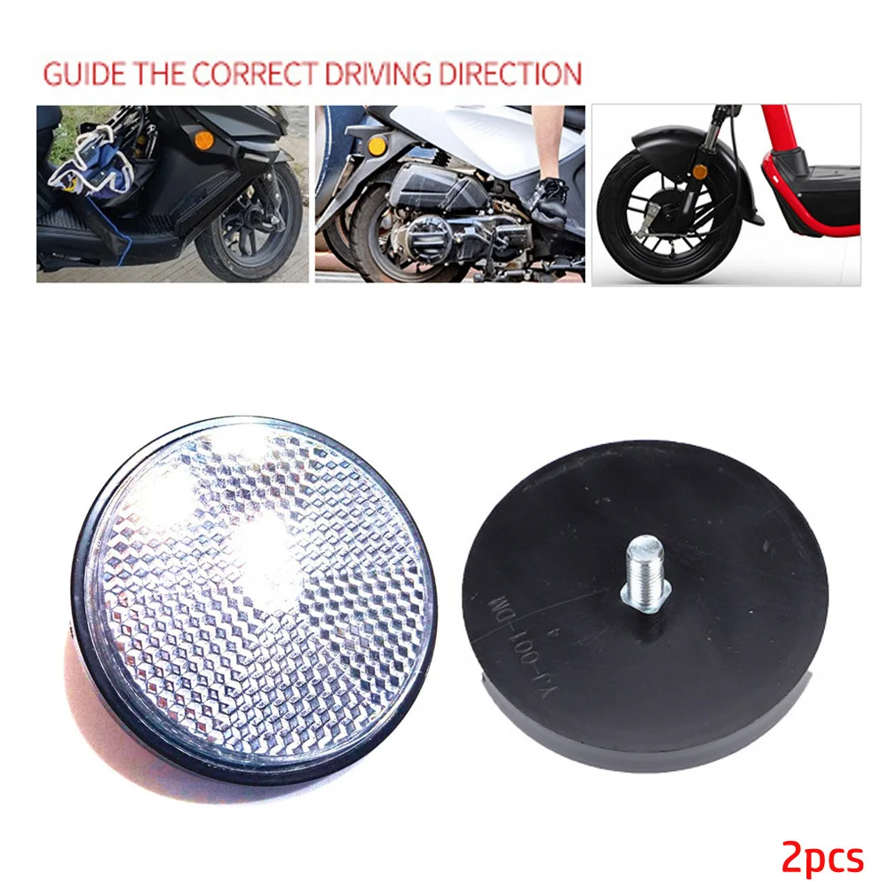 2pcs Circular Reflector Universal Car Trucks Motorcycle Night Reflector Refraction Light Part Motorcycles Accessories