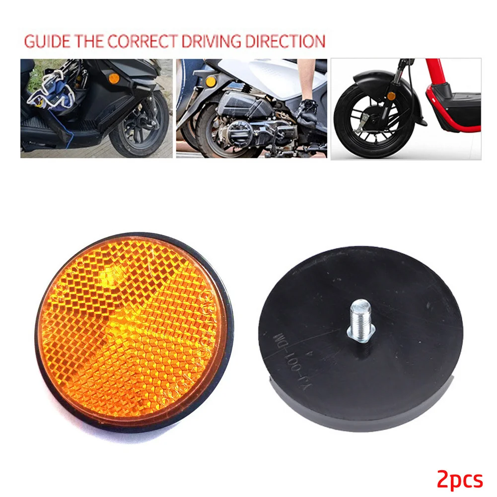 2pcs Circular Reflector Universal Car Trucks Motorcycle Night Reflector Refraction Light Part Motorcycles Accessories