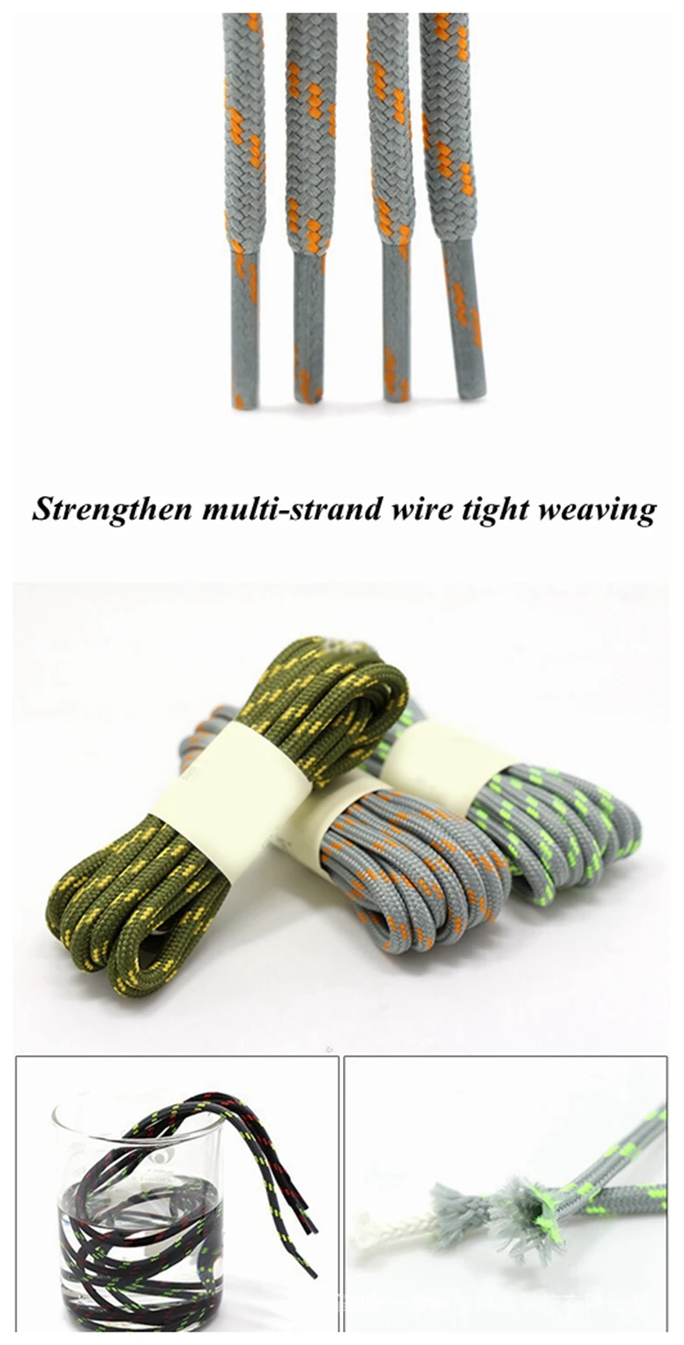 1Pair outdoor sport casual 19Colors round shoelaces hiking slip rope shoe laces sneakers boot shoelaces strings100/120/140/160CM