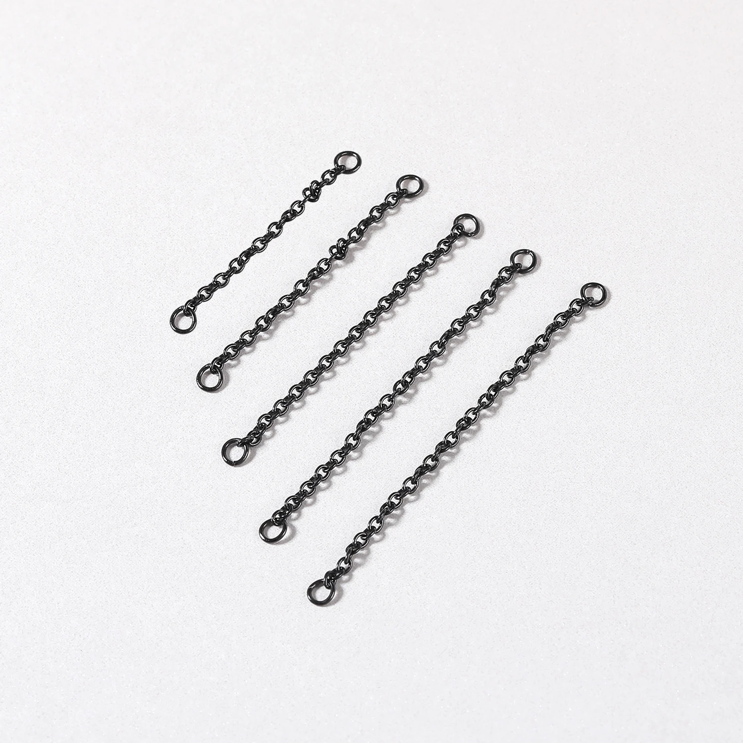 AOEDEJ 1PC Black Plate Nose Chains Decorate Stainless Steel Nostril Chain Helix Tragus Piercings Tassel Body Piercing Jewelry