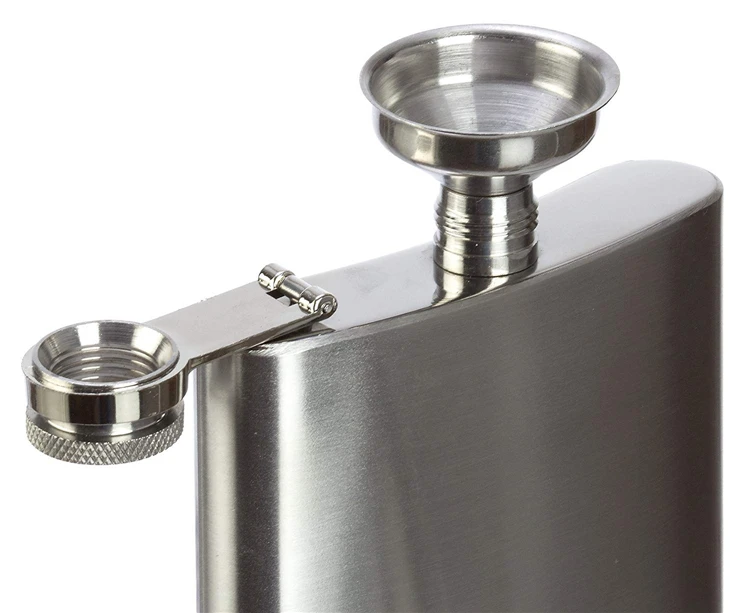 LMETJMA 7oz Hip Flask Set Stainless Steel Hip Flask With Funnel Drinking Cup Portable Hip Flask for Whiskey Liquor Wine KC0138