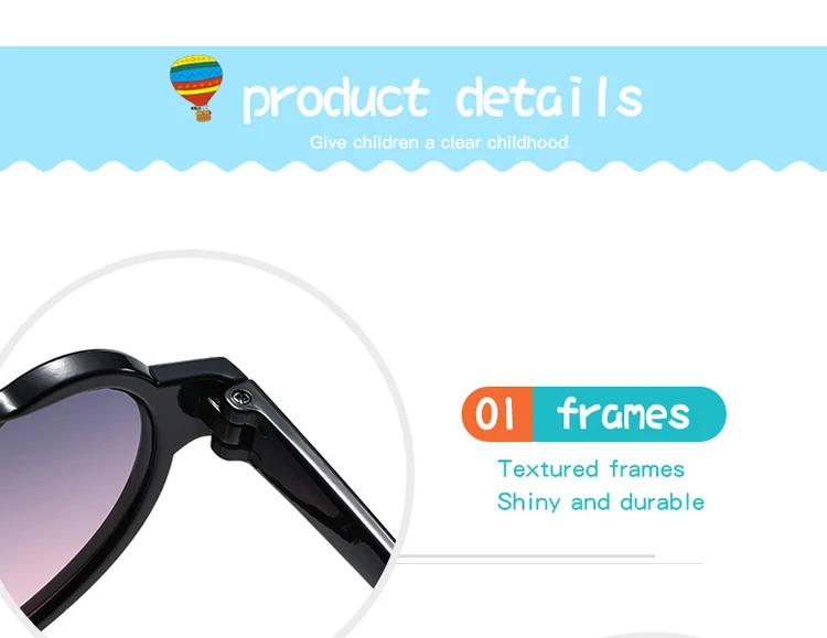 Baby Girls Cute Solid Color Heart Shape Outdoor Sun Protection Sunglasses Children Lovely Acrylic UV400 Sunglasses Kids Glasses