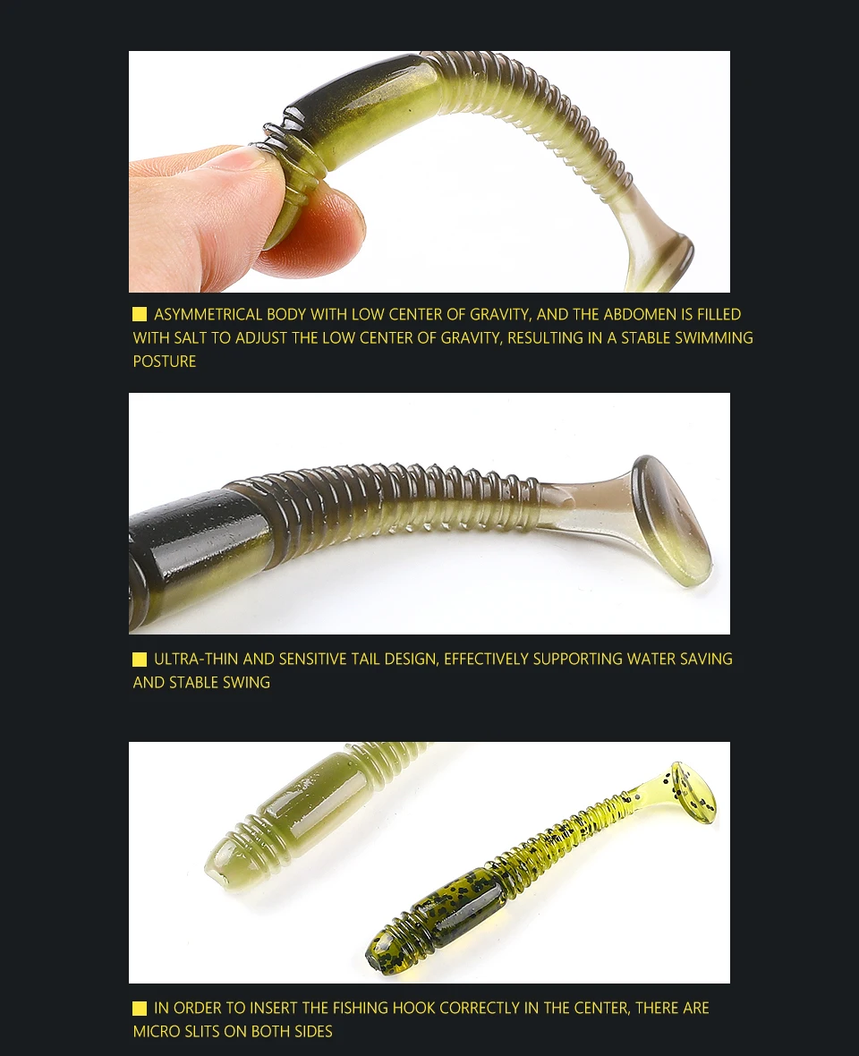 Supercontinent Swing Impact Ring Shad Fishing Lure Soft 8cm/10cm Baits Swimbait Jigging Lure Artificial Baits