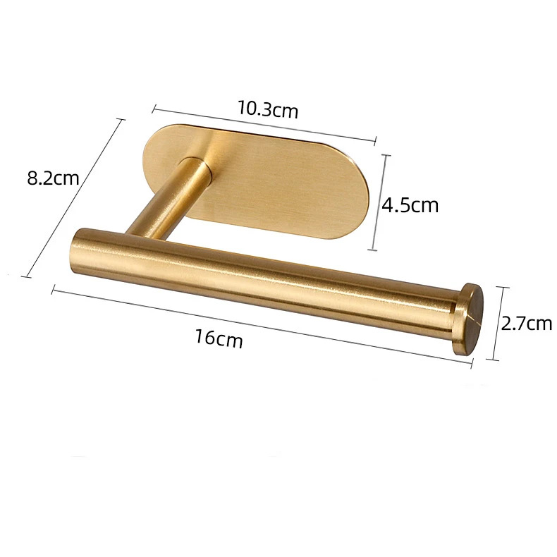 Adhesive Punch-free Toilet Roll Paper Towel Holder Organizer Wall Mount Storage Kitchen Bathroom No Drill Tissue Dispenser
