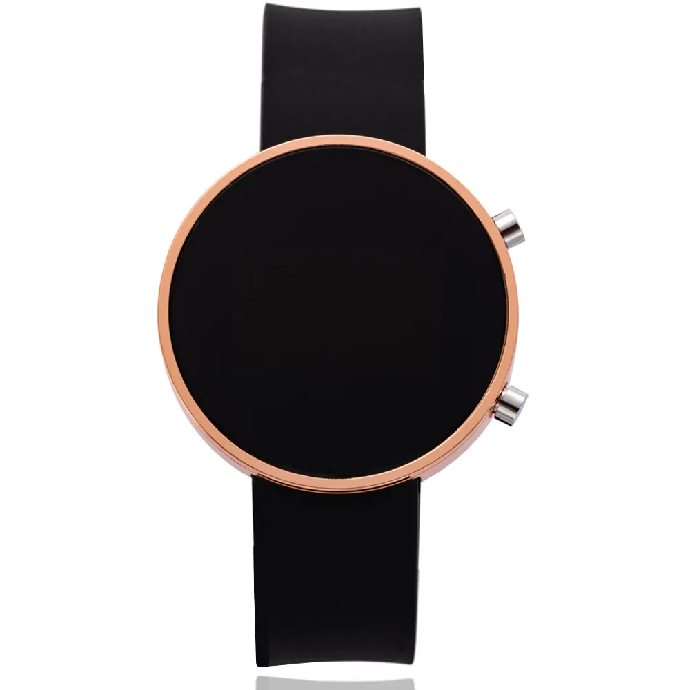 Women Digital Watch Silicone Girl Watch Personality Round Electronic Clock Waterproof Travel Outdoor Sports Digital Wristband
