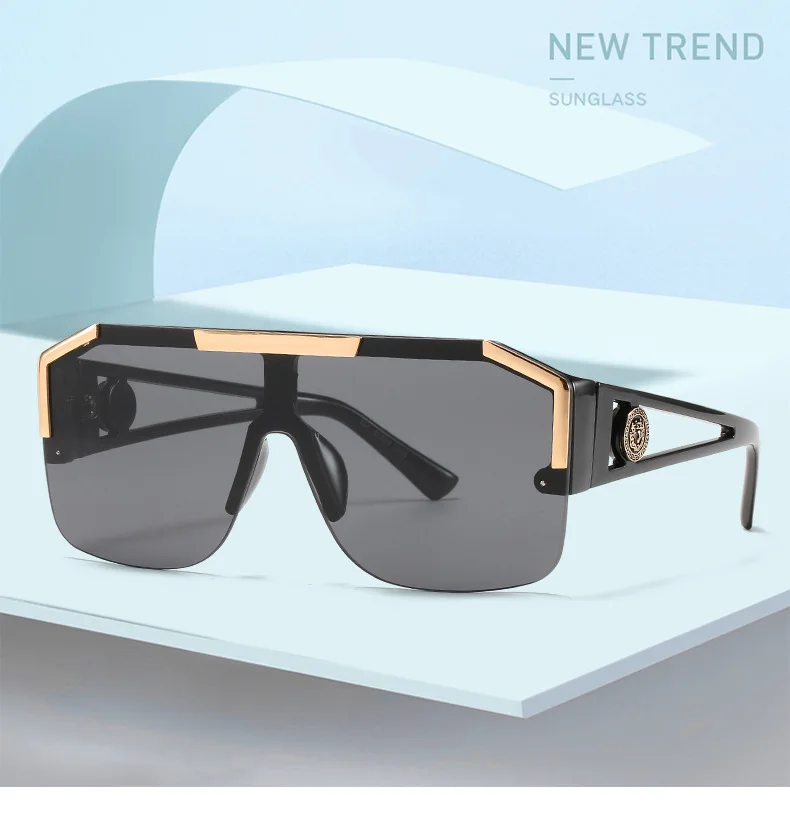 1/2PCS Men And Women Oversized Square Fashion Sunglasses Sports Driving Glasses Gradient Colored Sunglasses Uv400 2023