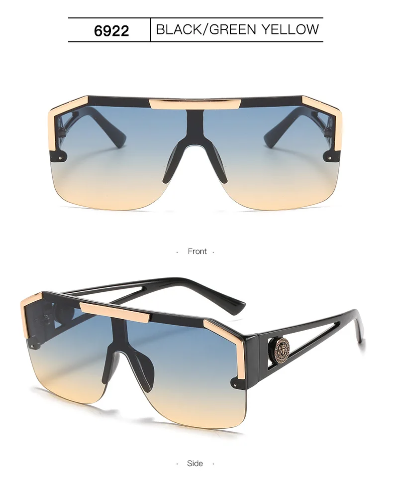 1/2PCS Men And Women Oversized Square Fashion Sunglasses Sports Driving Glasses Gradient Colored Sunglasses Uv400 2023