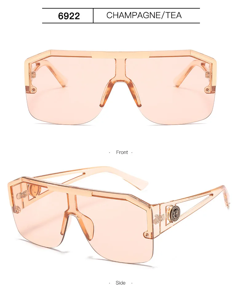 1/2PCS Men And Women Oversized Square Fashion Sunglasses Sports Driving Glasses Gradient Colored Sunglasses Uv400 2023